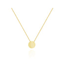 Plain Disc Pendant Necklace in 18k Gold