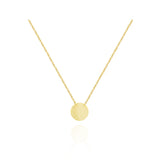 Plain Disc Pendant Necklace in 18k Gold