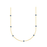 Evil Eye Necklace in 18K Yellow Gold