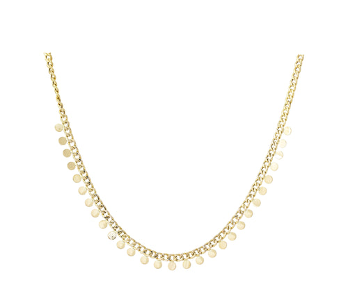 Full Moon Choker 18K Gold Chain Neckalce