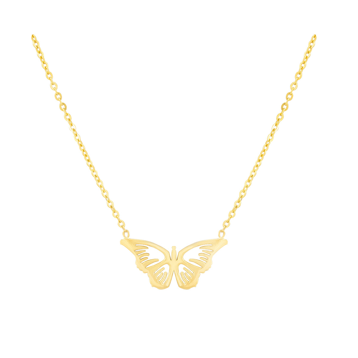 Flying Butterfly 18K Gold Necklace