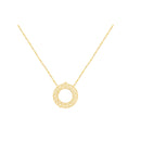 Circle Pendant Necklace in 18K Yellow Gold