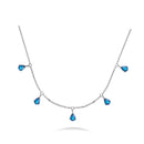 Waterfall Necklace in 18k White Gold