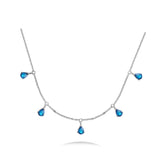 Waterfall Necklace in 18k White Gold