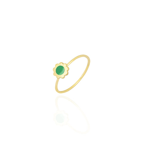 Mini Daisy Ring in 18K Gold