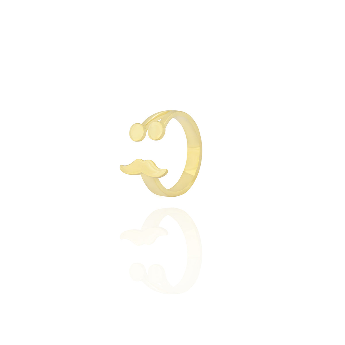 Mustache Ring in 18K Yellow Gold