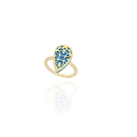 Pear-Shaped Ring in 18K Yellow Gold