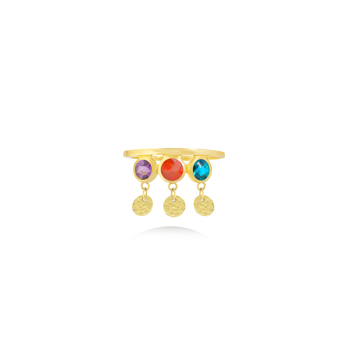 Colorful Ring in 18K Yellow Gold