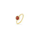Garnet Ring in 18k Yellow Gold