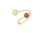 Read Bead 18K Gold Ring