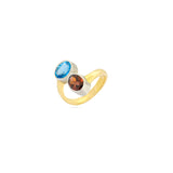 Double Stone Ring in 18K Yellow Gold