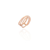 Beaded Wrap Ring in 18k Rose Gold