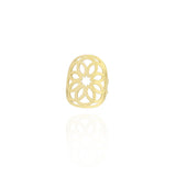 Flower Shield Ring in 18k Yellow Gold