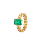Emerald Green Vine Ring