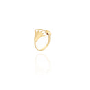 Louts Flower Cuff Ring in 18k Yellow gold