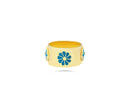 Enamel Ring in 18k Yellow gold