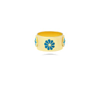 Enamel Ring in 18k Yellow gold