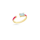 Enamel Ring in 18k Yellow gold