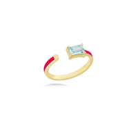 Enamel Ring in 18k Yellow gold
